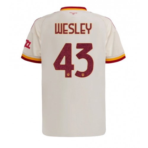 Stroje piłkarskie AS Roma Wesley Franca #43 Koszulka Wyjazdowej 2026-27 Krótki Rękaw